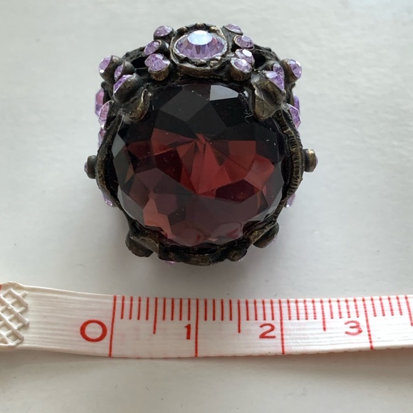 Sonia Rykiel dark purple crystal ring - Picture 7 of 8